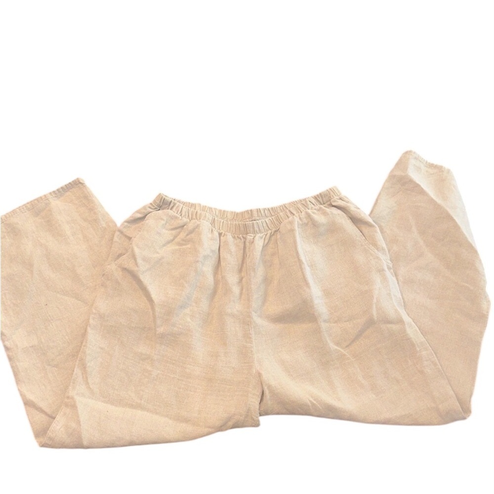 Flax Natural Linen Pants size medium with pockets
